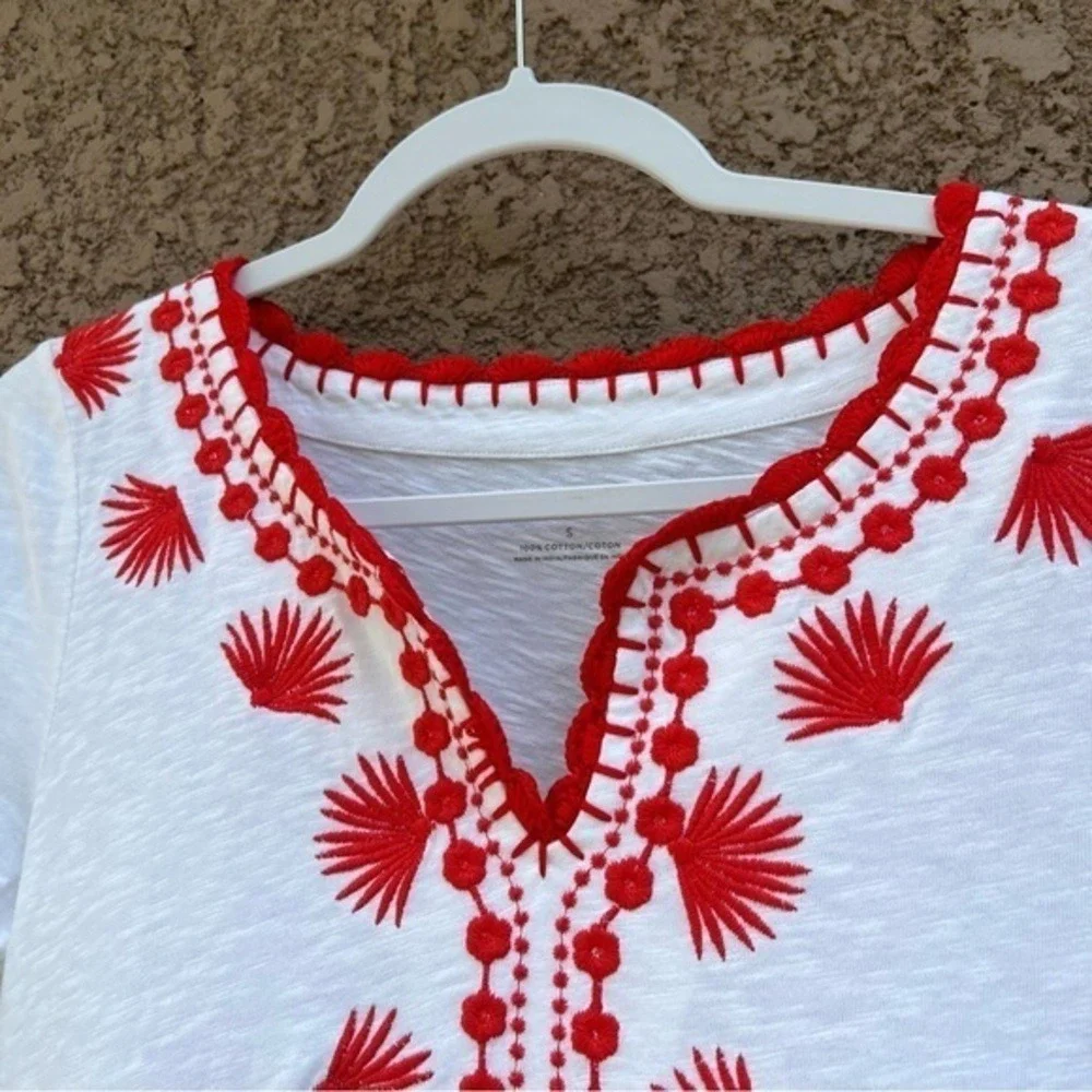 Bundle of 2 Umgee Shirts Talbots Top Womens Size Small Lot Bohemian Embroidered - Picture 12 of 17